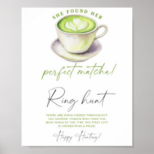 Poster Jogo de caça ao chá de panela Matcha Ring
