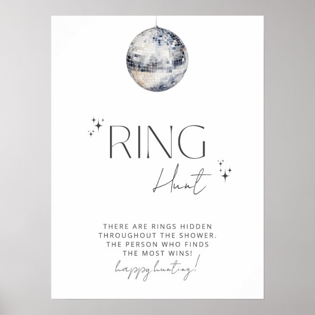 Poster Jogo de Caça ao Chá de panela Silver Disco (Frente)