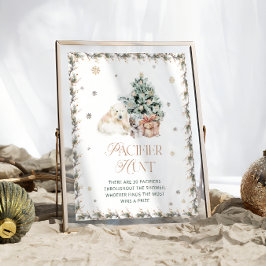 Poster Jogo de Caça Pacificadora do Chá de fraldas do Urs