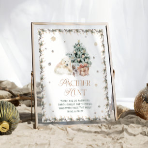 Poster Jogo de Caça Pacificadora do Chá de fraldas do Urs