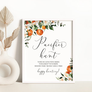 Poster Jogo de caçador de chás de fraldas de uma pequena