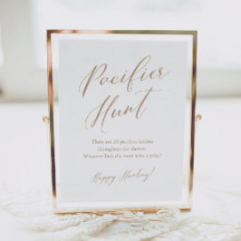 Poster Jogo de Chá de fraldas de Caça com Pacificador Dou