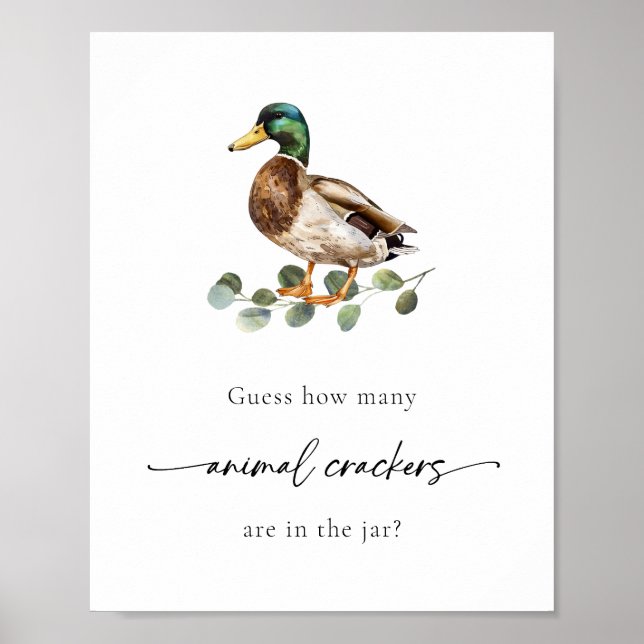 Poster Jogo de Chá de fraldas de Craques de Animais do Pa (Frente)