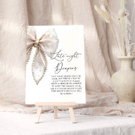 Poster Jogo de Chá de fraldas de Fralda Noturno com Arco 