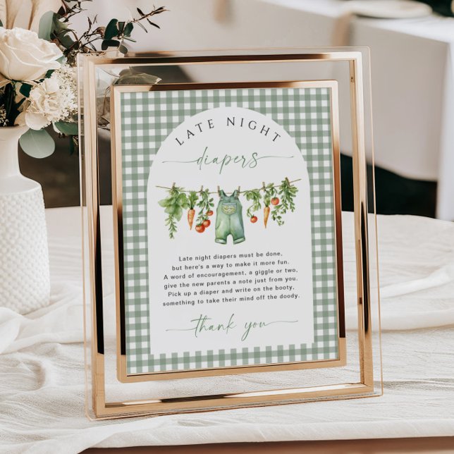 Poster Jogo de Chá de fraldas de Fraldas Noturnas Mais Ta (Criador carregado)