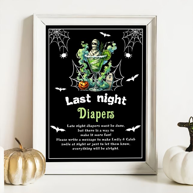 Poster Jogo de Chá de fraldas "Ontem à Noite Fraldas" (Criador carregado)