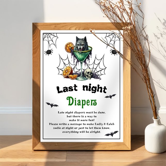 Poster Jogo de Chá de fraldas "Ontem à Noite Fraldas" (Criador carregado)