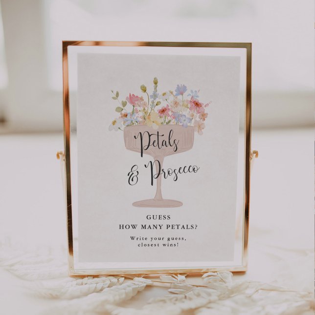 Poster Jogo de chá de noiva adivinhe quantos pétalas (Criador carregado)