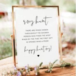 Poster Jogo de Chá de panela de Anel Moderno ADELLA