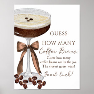 Poster Jogo de Chuveiro de Noiva Espresso Martini Adivinh