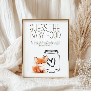 Poster Jogo de Chuvinha de Bebê Comida de Bebê Little Fox