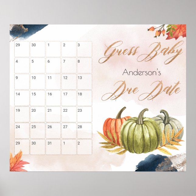 Poster Jogo de Data de Vencimento do Pequeno Chá de frald (Frente)