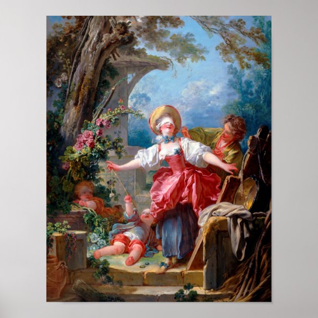 Poster Jogo de etiqueta, Fragonard (Frente)