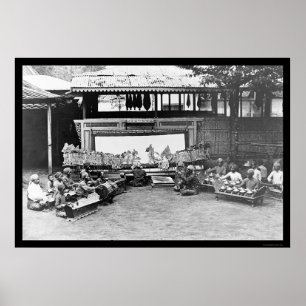 Póster Jogo de fantoche Java Indonésia 1898