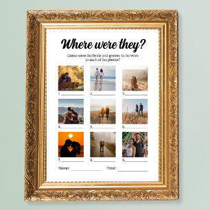 Poster Jogo De festa de casamento Onde Eles Estavam Adivi