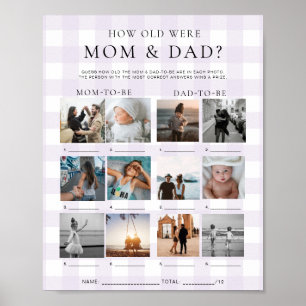 Poster Jogo de Fotos de Quanto Eram Idosos os Pais em Xad