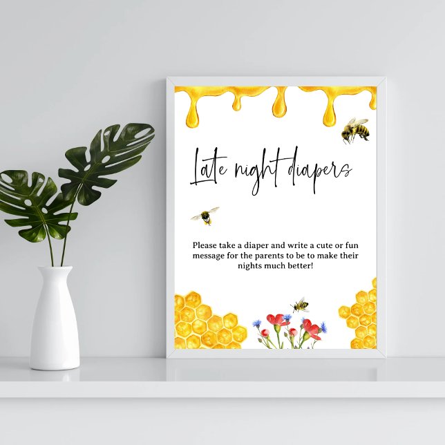 Poster Jogo de Fralda das Noites de Chá de fraldas Amarel (Criador carregado)