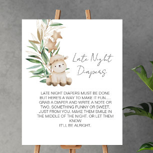 Poster Jogo de Fralda Noturno Tarde