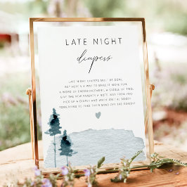 Poster Jogo de Fraldas EGRET Rustic Slate Azul Noite Adia
