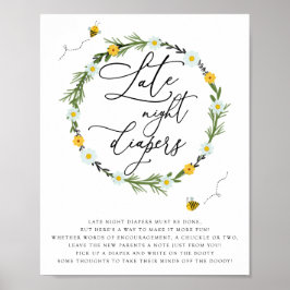 Poster Jogo De Fraldas Noturnas Atrasadas Com Chá de fral