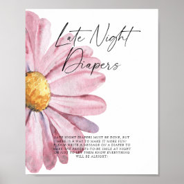 Poster Jogo de fraldas noturnas Daisy Late