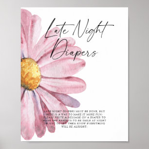 Poster Jogo de fraldas noturnas Daisy Late