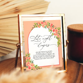 Poster Jogo de Fraldas Noturnas de Pêssego Doce