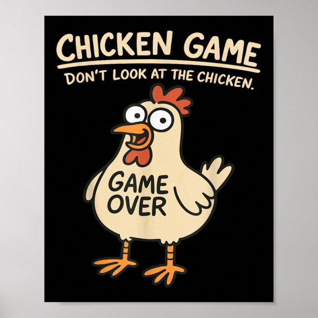 Poster Jogo De Frango Não Olhe Para A Garota Engraçada De (Frente)