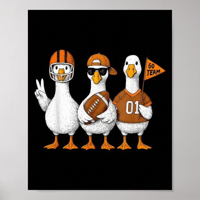 Poster Jogo de Futebol de Outono de Pato de Ganso Bobo Di (Frente)