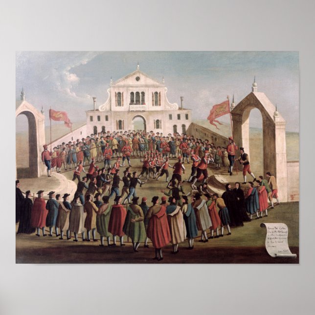 Póster Jogo de futebol em Sant'Alvise, Veneza (Frente)