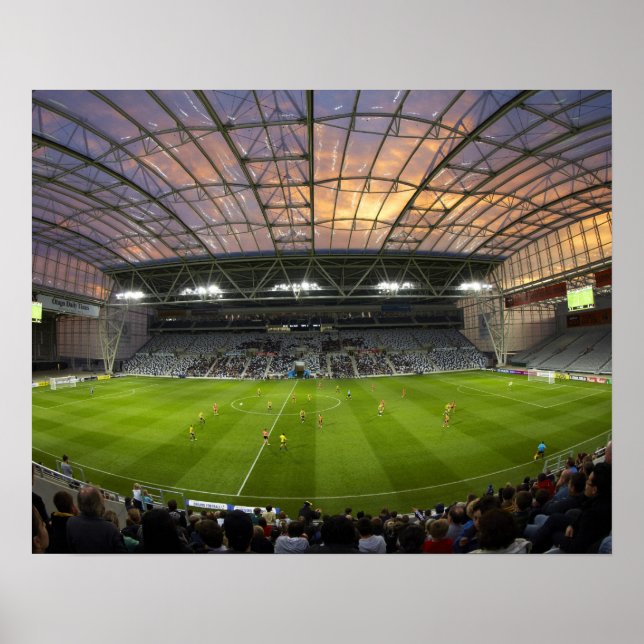 Póster Jogo de futebol, Estádio Forsyth Barr, Dunedin (Frente)