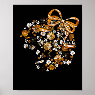 Poster Jogo de Futebol Floral Dia da Garota Arco Equipe S