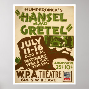 Poster Jogo de Hansel & de Gretel WPA 1937