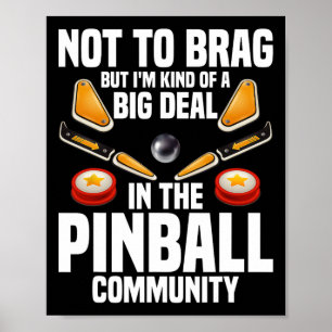 Poster Jogo de Máquina de Pinball Grande Negócio Gamer En