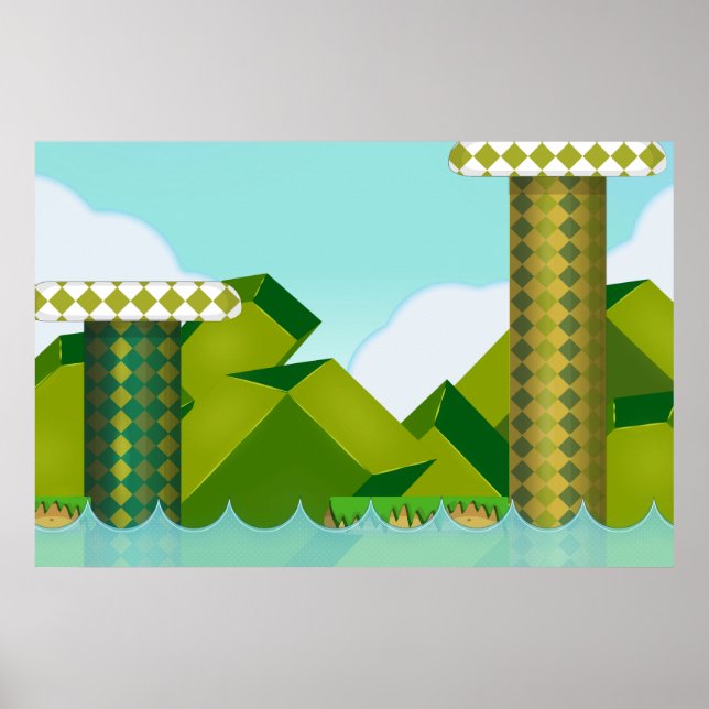 Poster Jogo de Plataforma Retro (Frente)