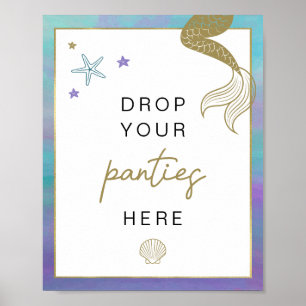 Poster Jogo de queda da Seren Beach Mermaid Bachelorette