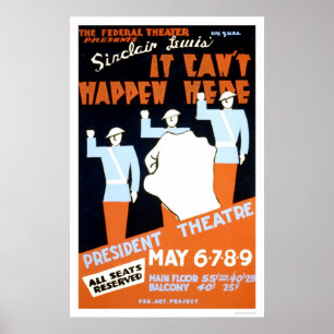 Poster Jogo de Sinclair Lewis WPA 1937