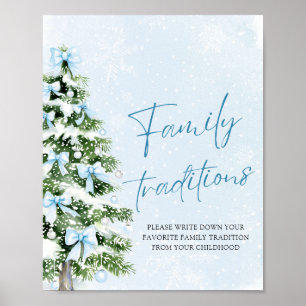 Poster Jogo de Tradições Familiares da Árvore de Natal co