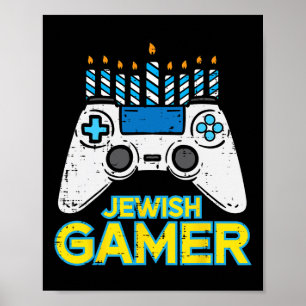 Poster Jogo de vídeo Chanukah judeu de Hanukkah para home