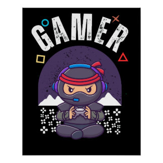 Póster jogo de vídeo com controlador de gamer retrô