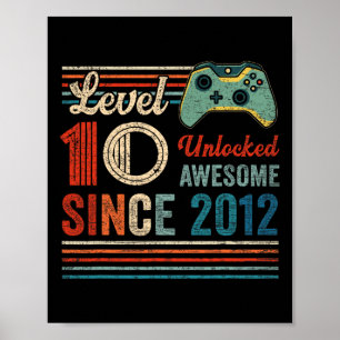 Poster Jogo de Vídeo de 10 Anos de Aniversário do Nível 1