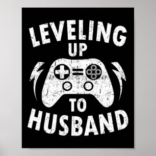 Poster Jogo De Vídeo De Casamento De Noivado Para Marido
