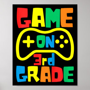 Poster Jogo de Vídeo de Crianças Voltando à Escola no Gam