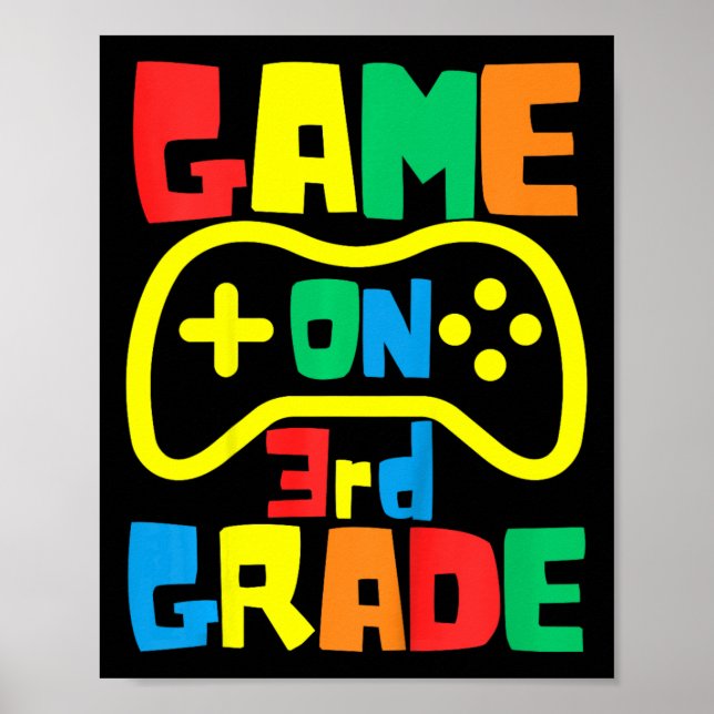 Poster Jogo de Vídeo de Crianças Voltando à Escola no Gam (Frente)