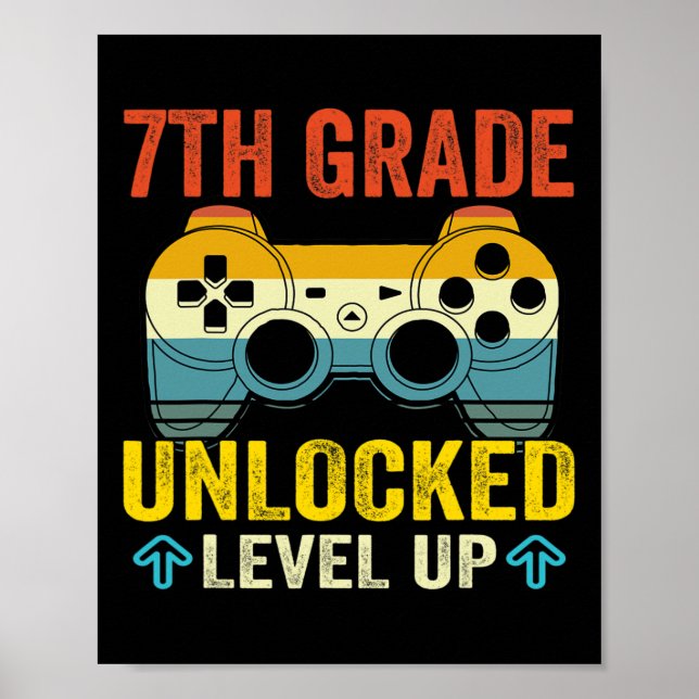 Poster Jogo De Vídeo De Nível Superior Desbloqueado De 7  (Frente)