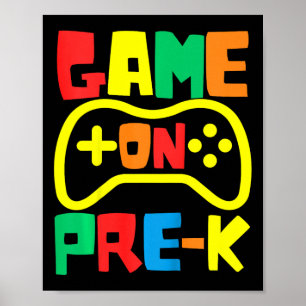 Poster Jogo de vídeo de volta às aulas para pré-escola Ga