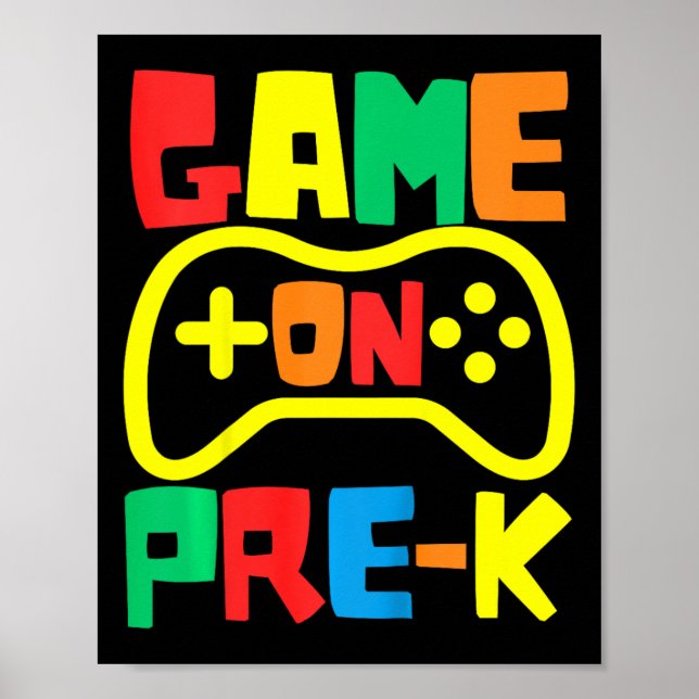 Poster Jogo de vídeo de volta às aulas para pré-escola Ga (Frente)