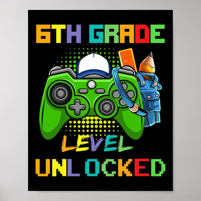 Poster Jogo De Vídeo Desbloqueado De Nível 6 (Frente)