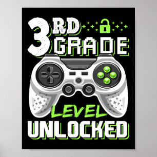 Poster Jogo De Vídeo Desbloqueado Do 3º Nível De Volta À