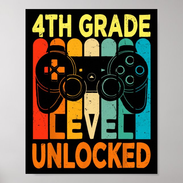 Poster Jogo de Vídeo Desbloqueado do Nível de Alô de 4º a (Frente)